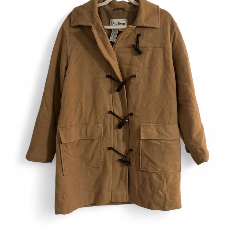 Llbean Women's Tan and Brown Coat